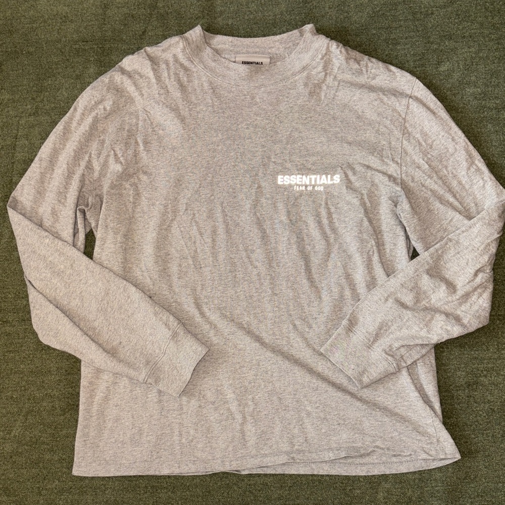 Essentials Heather Gray Long Sleeve Tee